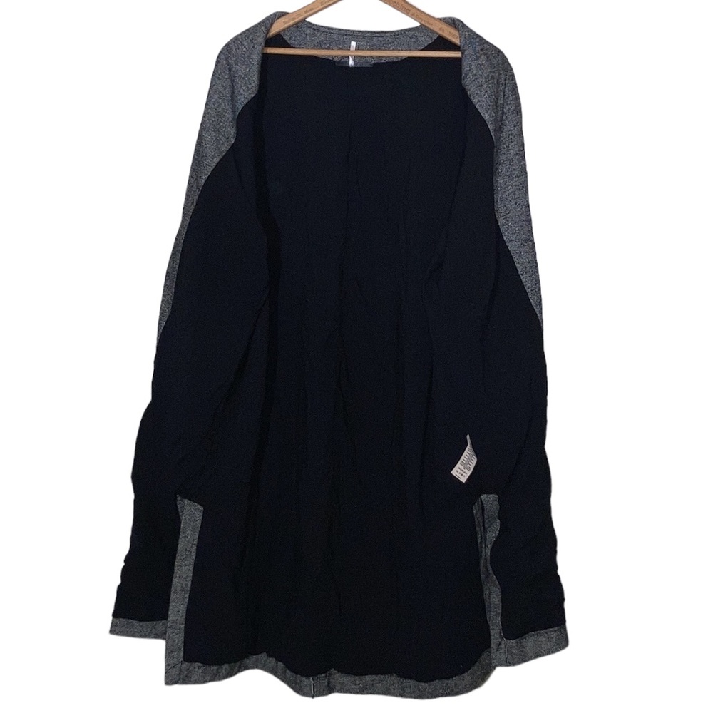 FREE PEOPLE Nomad Tweed Duster Wool Coat Long Jacket Lined Embroidered Boho Chic - Picture 12 of 13